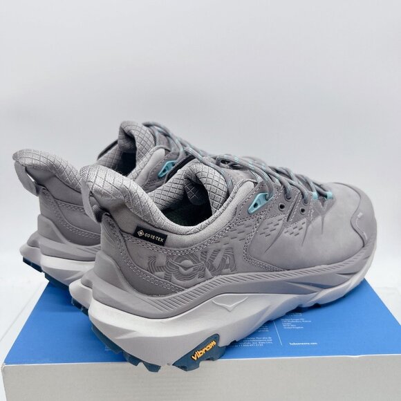 Hoka One One Kaha 2 Low GTX Trail Hiking Shoe Sharkskin/Blue Coral Womens US 9.5 - Picture 6 of 12